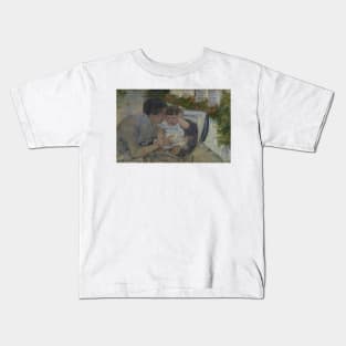 Susan Comforting the Baby by Mary Cassatt Kids T-Shirt